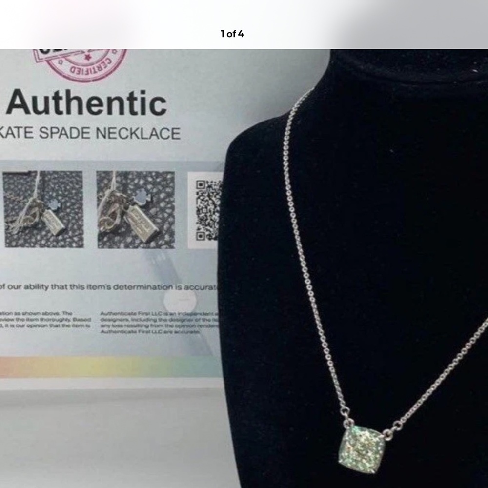 KATE SPADE SILVER-TONE "CAUSE A STIR" NECKLACE 9.18 grams